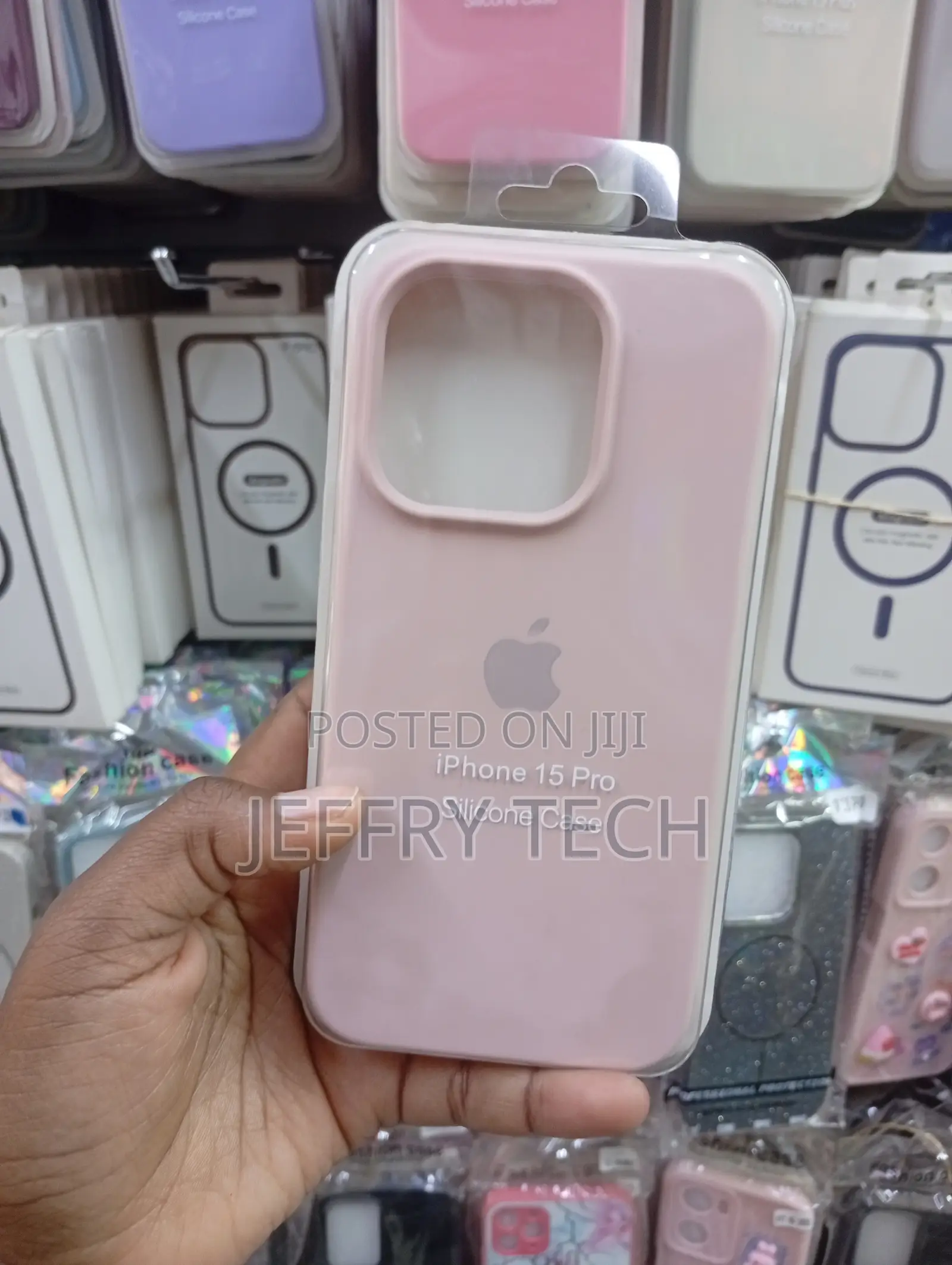 iPhone 15 Pro Silicone Case in Light Pink