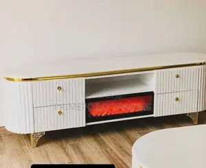 Tv Stand,Luxury Entertainment Center With Electric Fireplace