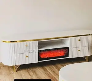 Tv Stand,Luxury Entertainment Center With Electric Fireplace