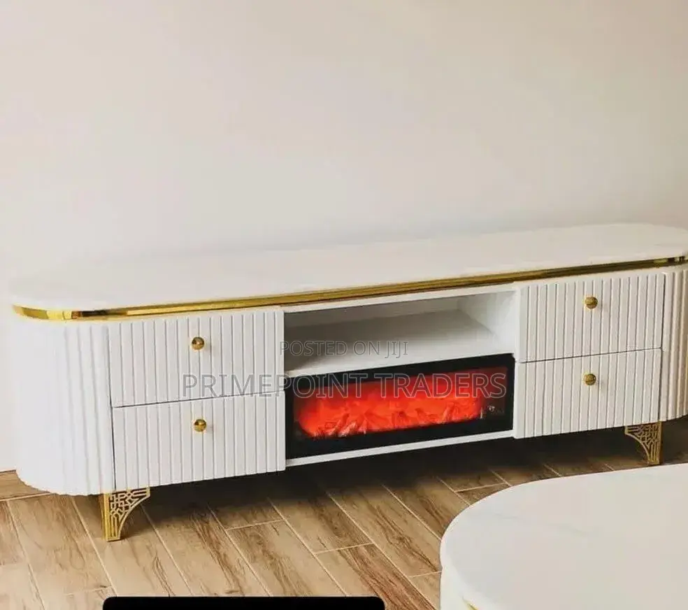 Tv Stand,Luxury Entertainment Center With Electric Fireplace