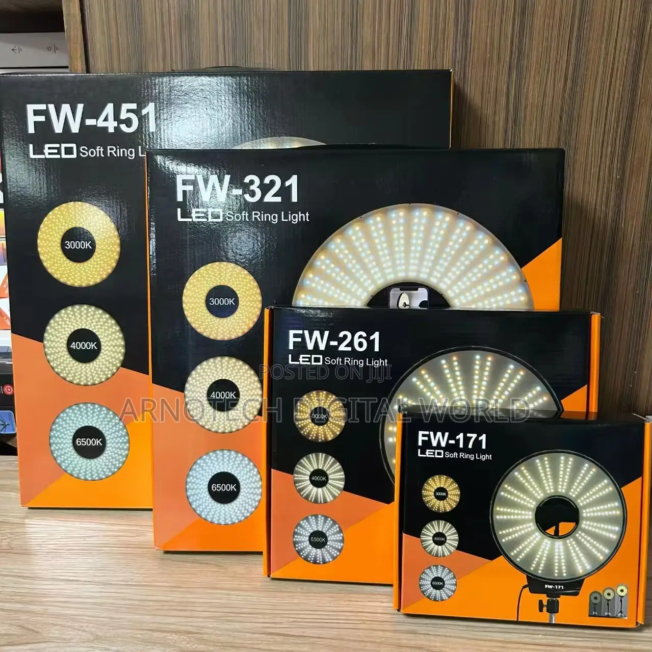 Fw-Series Led Soft Ring Lights With Stand
