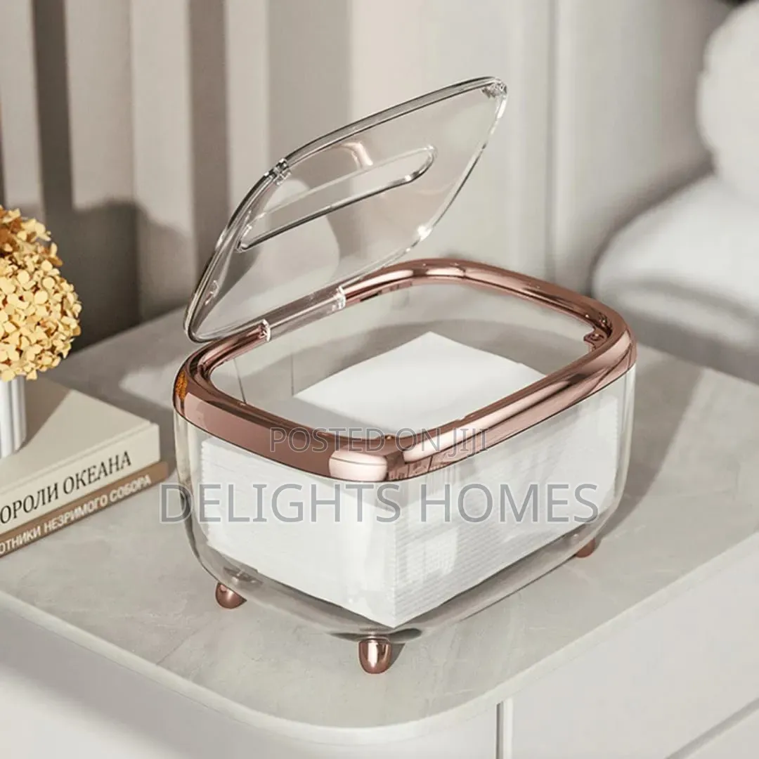Luxury Transparent Tissue Storage Box_ko