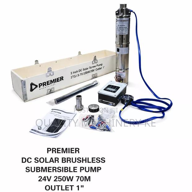 Energy Efficient Dc Solar Brushless Submersible Pump 24v 250w 70m 1”