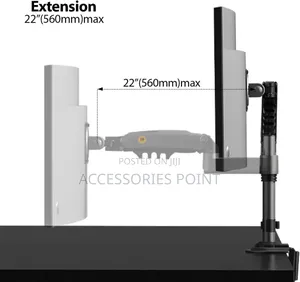 Nb North Bayou H100 Heavy Duty Monitor Desk Mount 17 To 32 Inch