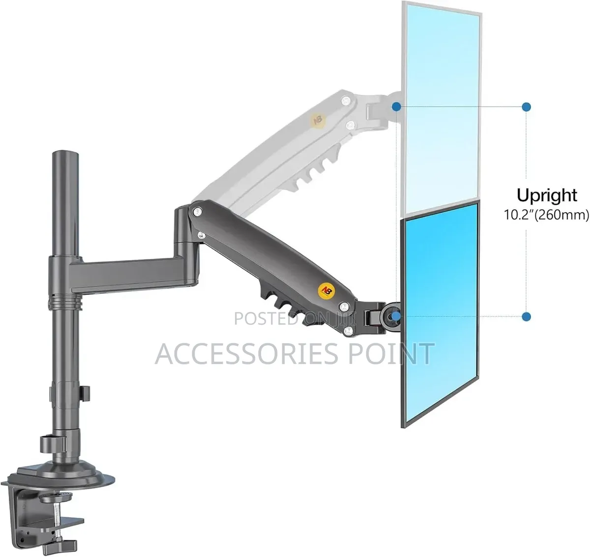 Nb North Bayou H100 Heavy Duty Monitor Desk Mount 17 To 32 Inch