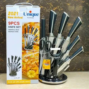 Unique 9pcs Kitchen Knife Set Stainless Steel Knives