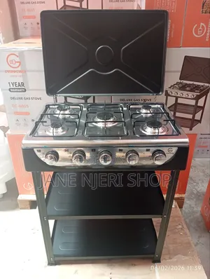 Eurochef 5 Burner Standing Cooker With Shelves