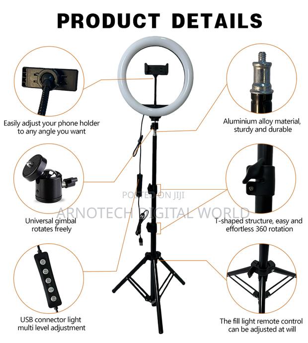 Led Ring Lights With Tripod, Remote Control - thumbnail 2