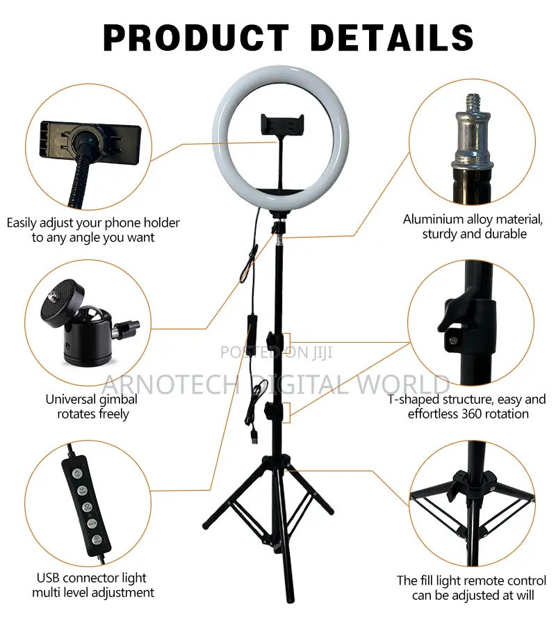 Led Ring Lights With Tripod, Remote Control