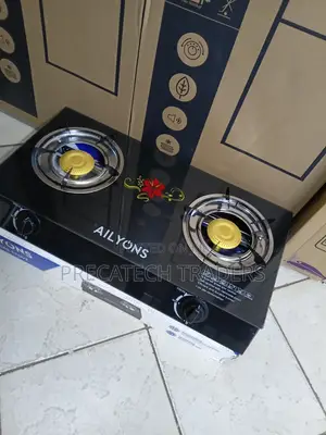 Ailyons Double Burner Glass Top Gas Cooker