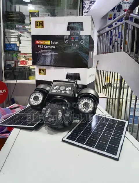 V380 Pro App Triple Lens 4g Solar With Two Solar Panels
