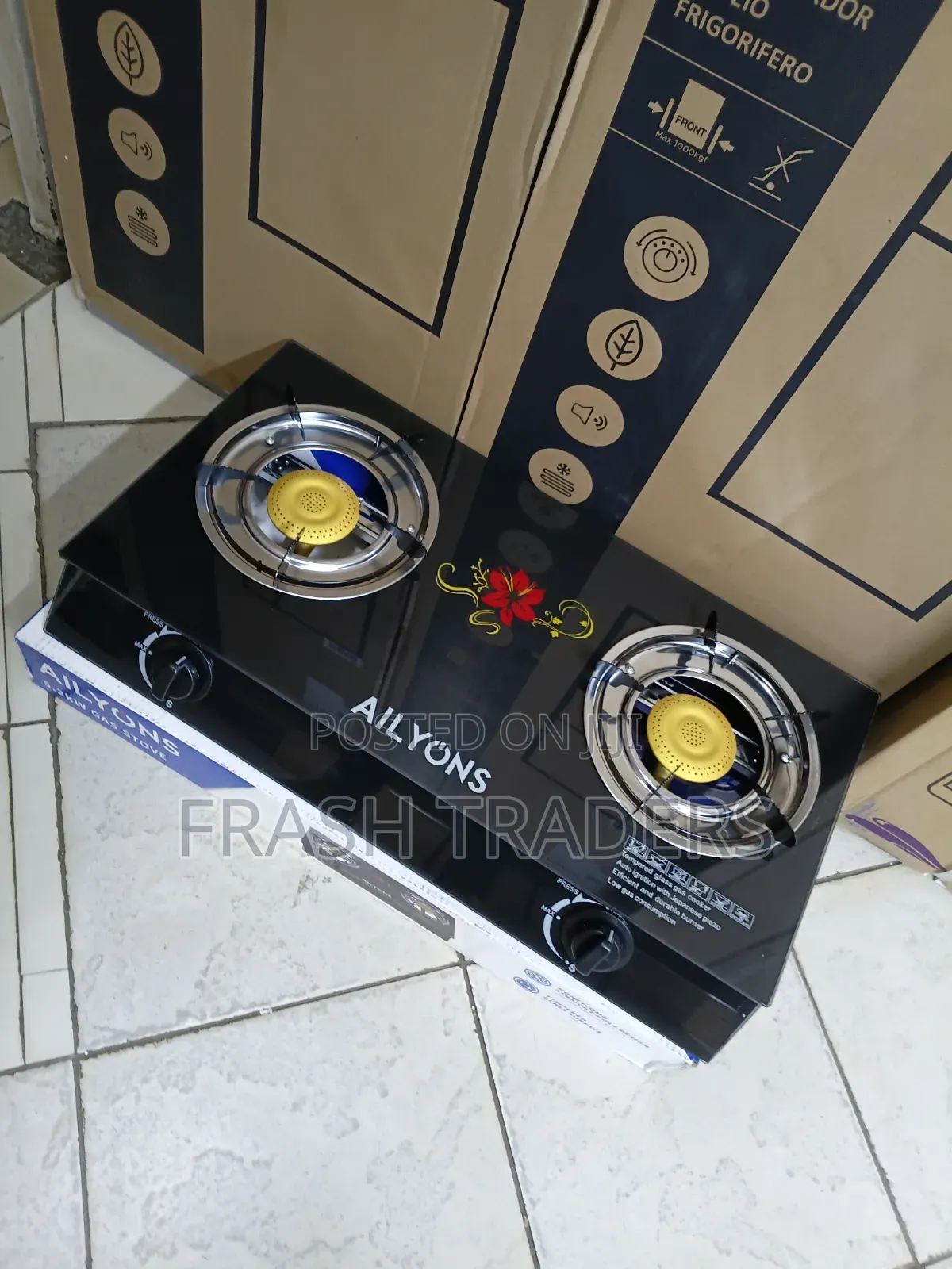 Ailyons Two Burner LPG Gas Stove for Home Kitchen