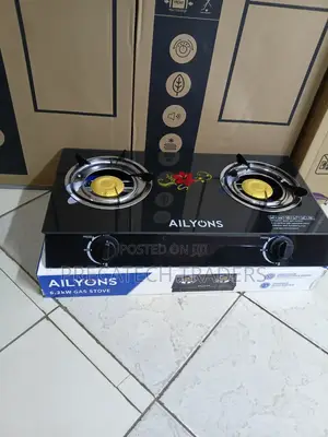 Ailyons Portable 2 Burner Gas Cooker With Glass Top