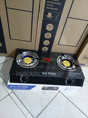 Ailyons Portable 2 Burner Gas Cooker With Glass Top