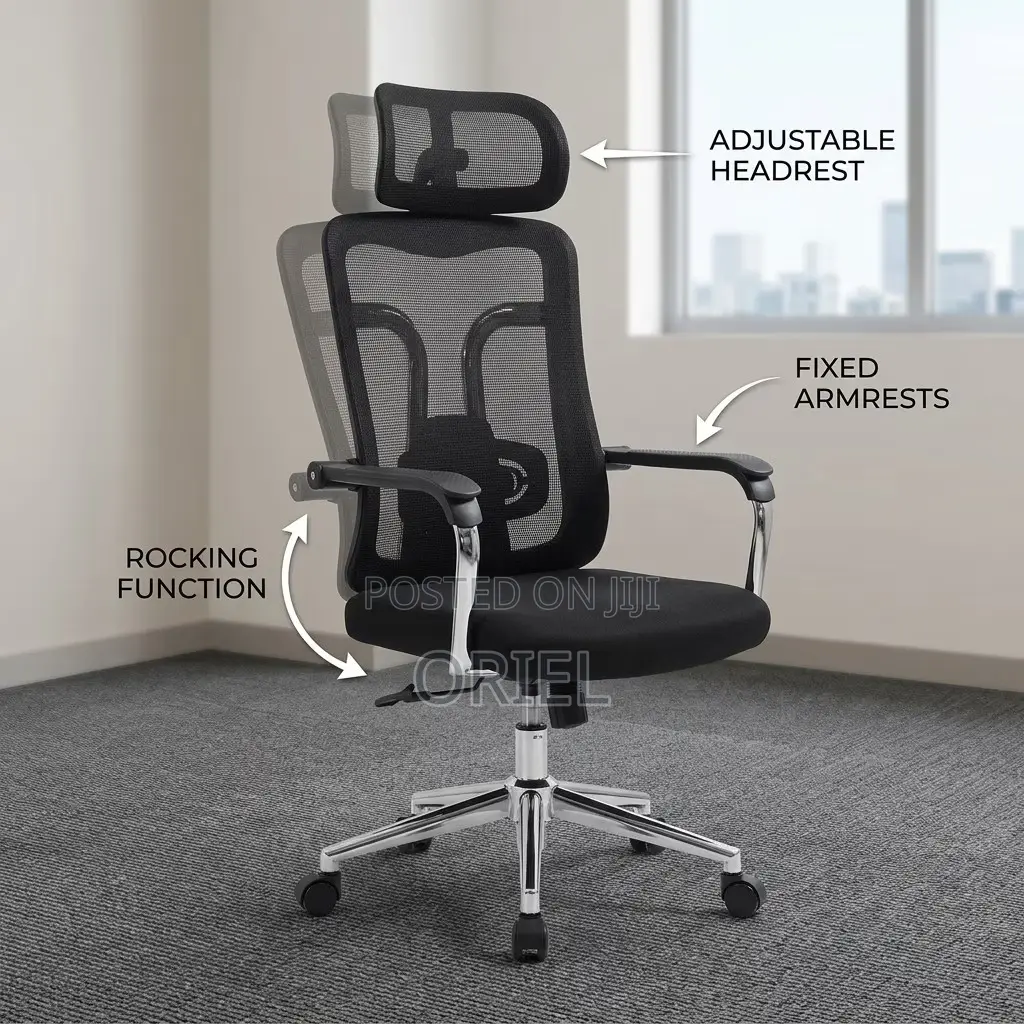 Office Chair : High-Back Ergonomic Mesh Fabric Office Chair