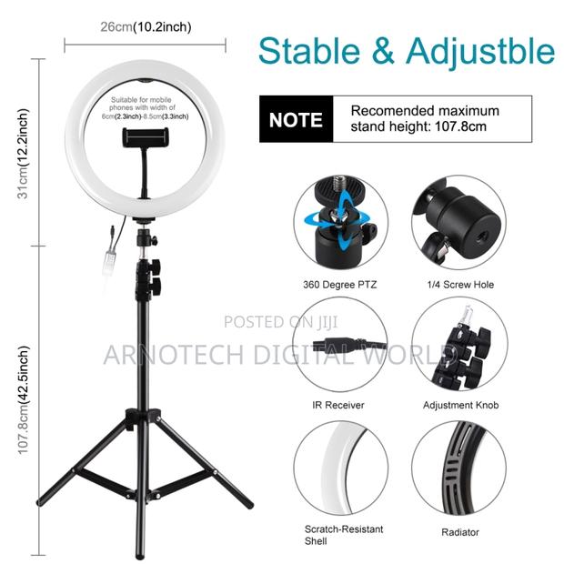 RGB Selfie Ring Light With Stand, Remote Control Led Circle Ringlight - thumbnail 2