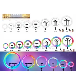 RGB Selfie Ring Light With Stand, Remote Control Led Circle Ringlight