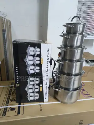 Stainless Cookware Edenberg Heavy Duty 12pcs Kitchen Cookware Set