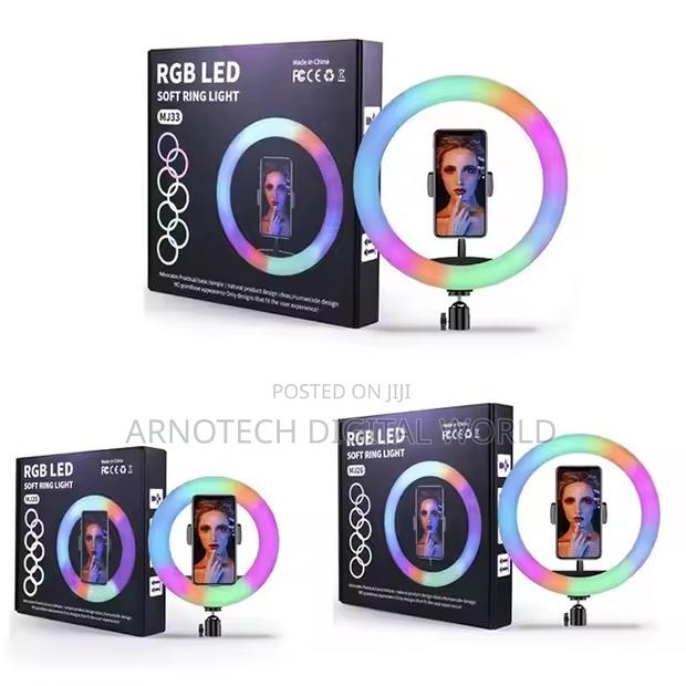 RGB Selfie Ring Light With Stand, Remote Control Led Circle Ringlight - thumbnail 6