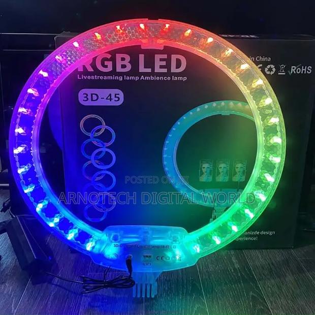 RGB Selfie Ring Light With Stand, Remote Control Led Circle Ringlight - thumbnail 8