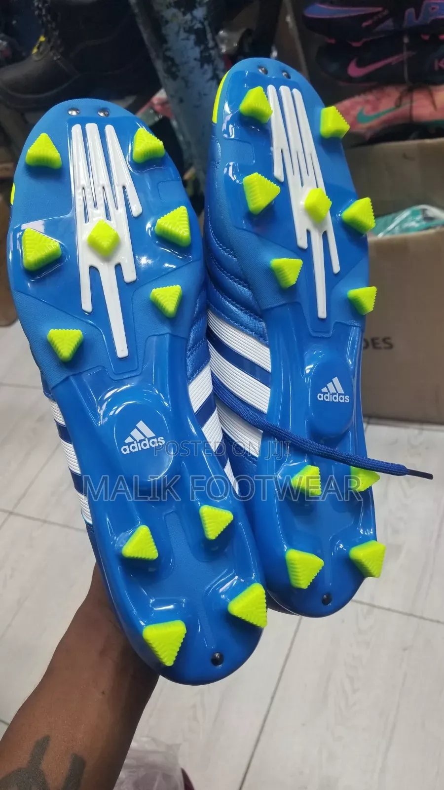 Adidas Adipure 11pro "Vivid Blue / Neon Yellow"