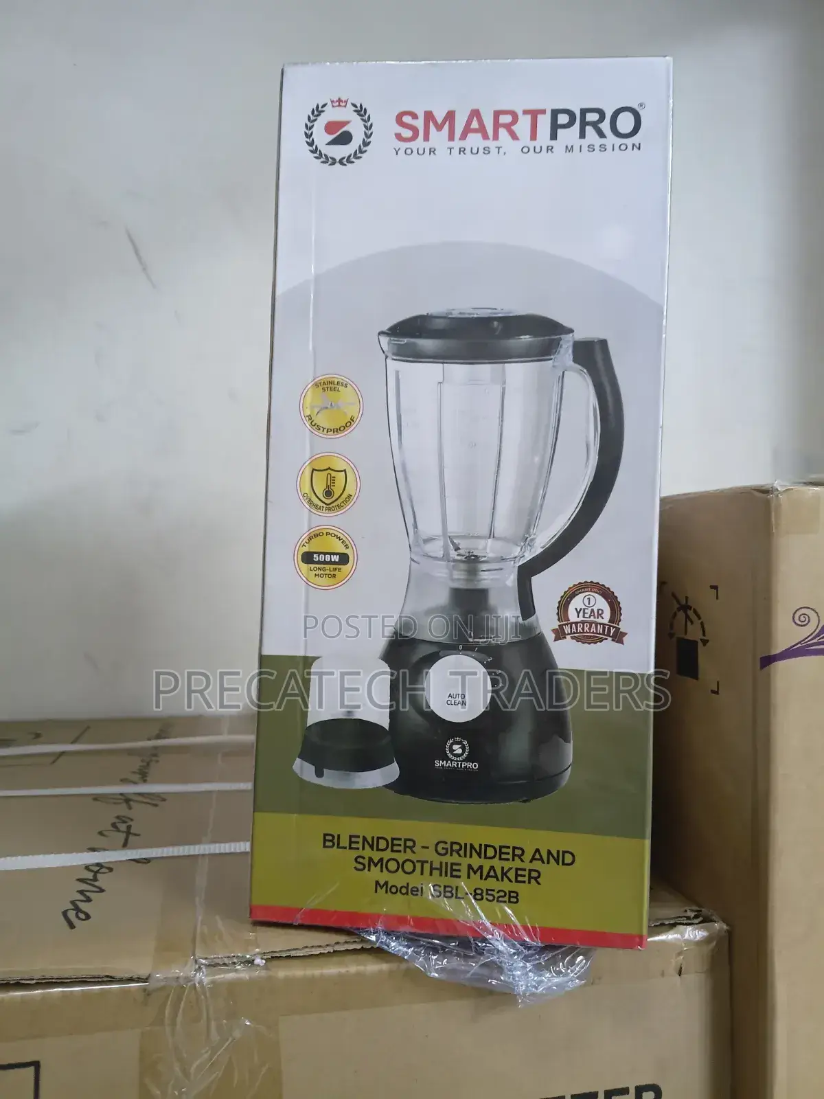 Smart Pro 2-in-1 Blender Grinder 500w Smoothie Maker