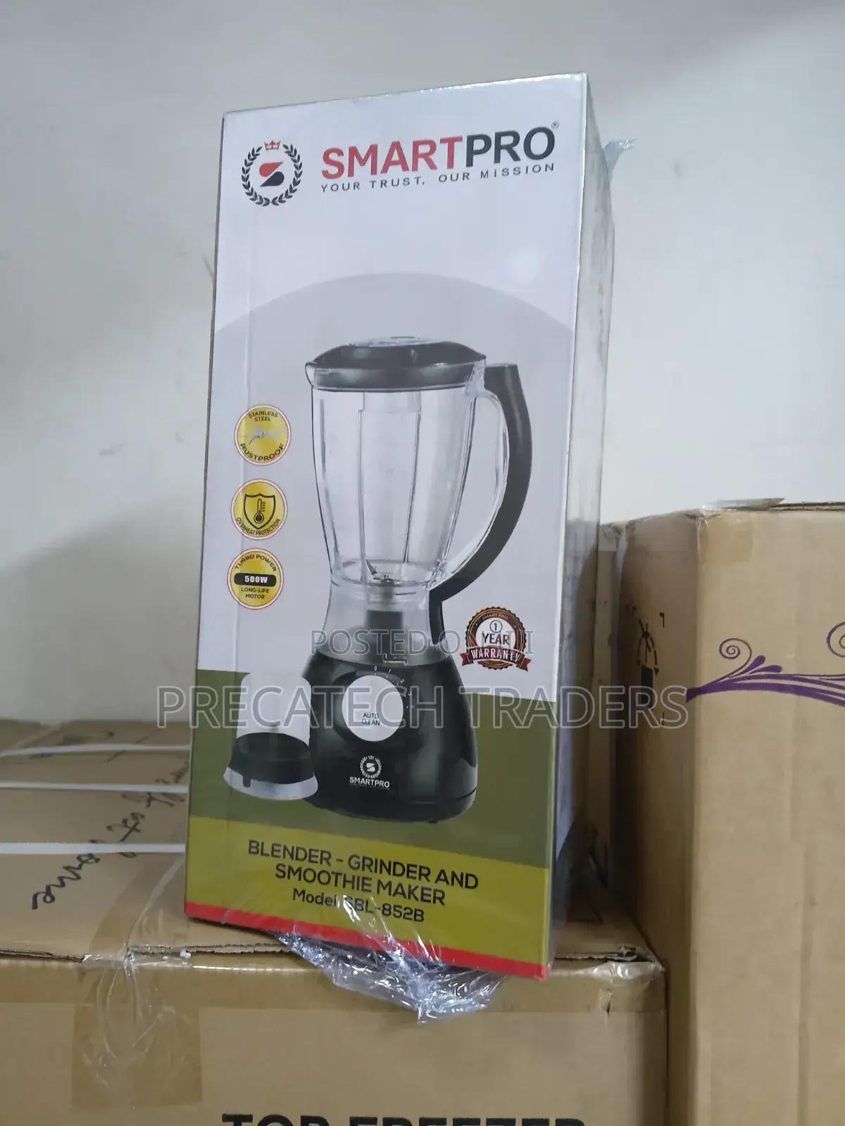 Smart Pro 500w Blender With Grinder Jar – 1 Year Warranty