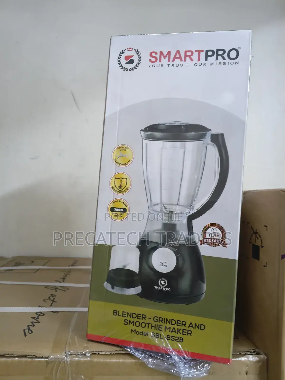 Smart Pro 500w Blender With Grinder Jar – 1 Year Warranty