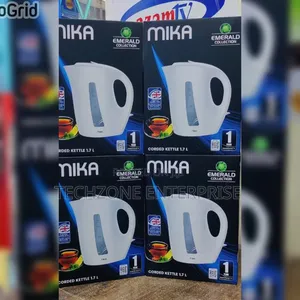 Mika Kettle, 1.7l, Plastic, Corded, Open Element, Cream White 