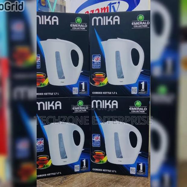 Mika Kettle, 1.7l, Plastic, Corded, Open Element, Cream White  - thumbnail 2