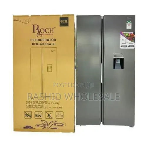 Roch 439l Side by Side Refrigerator With Water Dispenser.