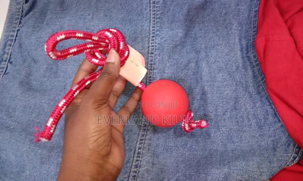 Interactive Bite Resistant Safe Dog Rubber Ball With Rope