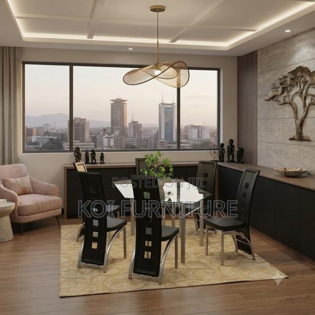 Dining Set; Six Seaters Home Dining Room Set - thumbnail 2