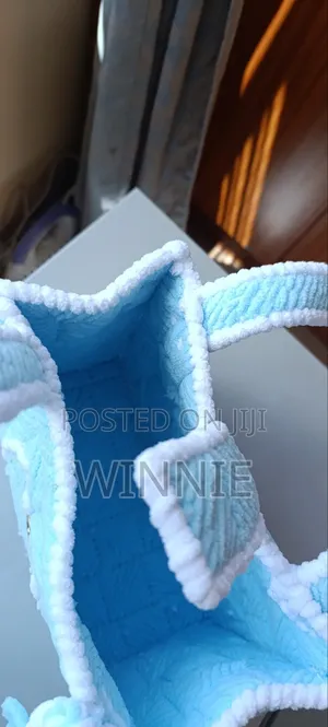 Blue and White Handcrafted Bag