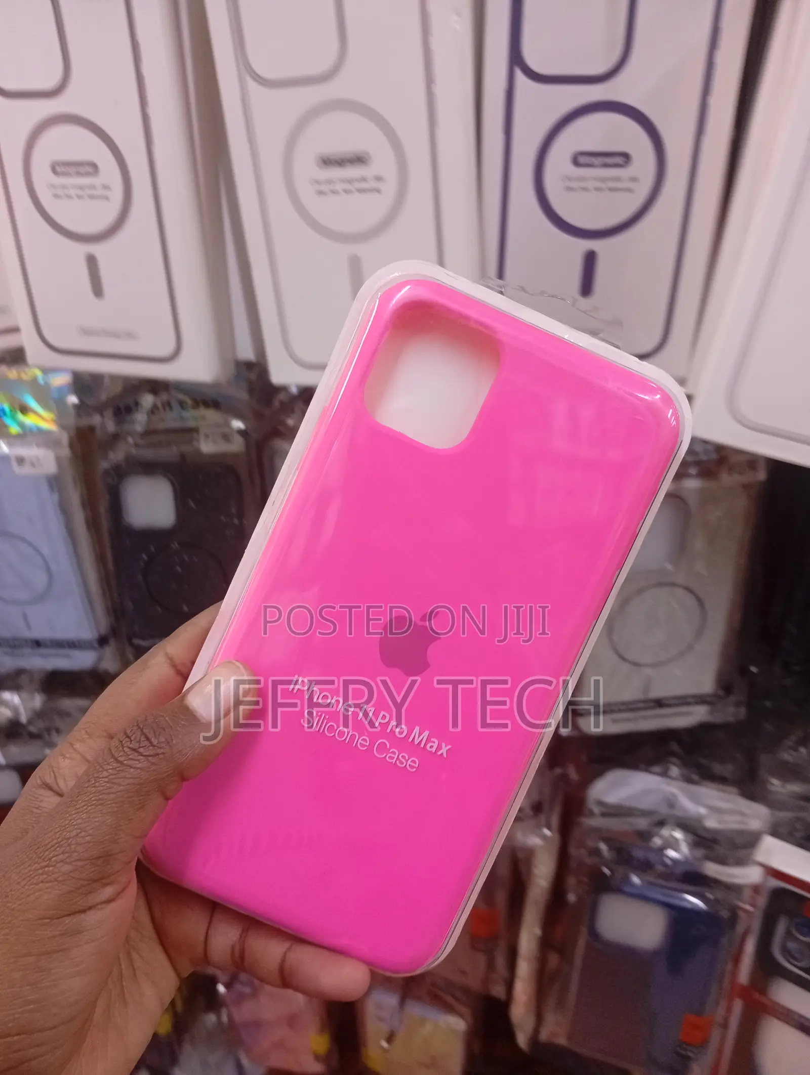 iPhone 11 Pro Max,Bright Pink Liquid Silicone Case