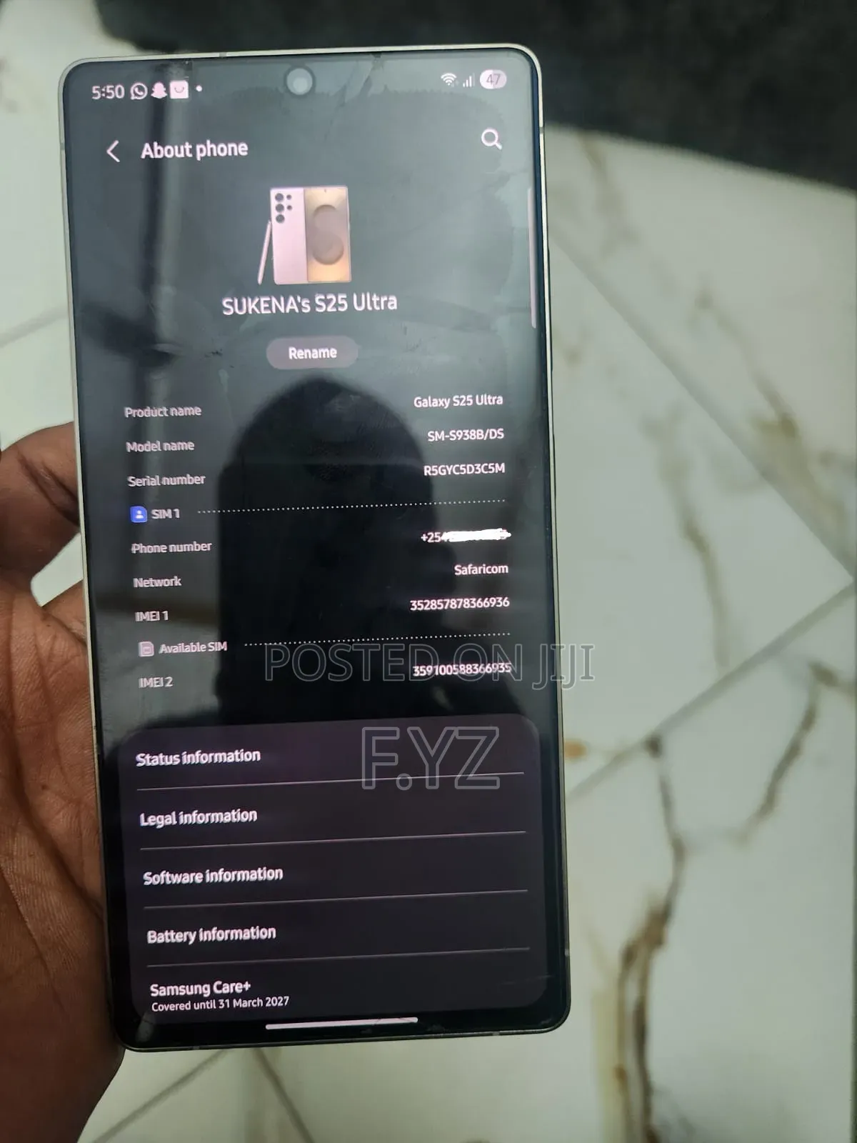 Samsung Galaxy S25 Ultra 256 GB Silver