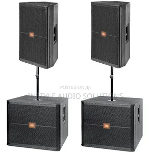(2) JBL 15" Mid Range Speakers - (2) JBL 18" Bass Speaker Stands