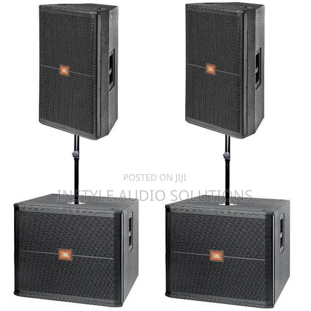 (2) JBL 15" Mid Range Speakers - (2) JBL 18" Bass Speaker Stands