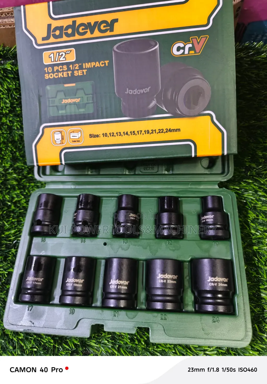 Jadever 10pcs Socket Set/ 1⁄2" Socket Set