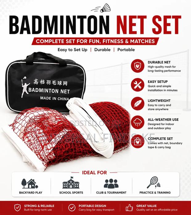 Professional Badminton Net Set With Carry Bag