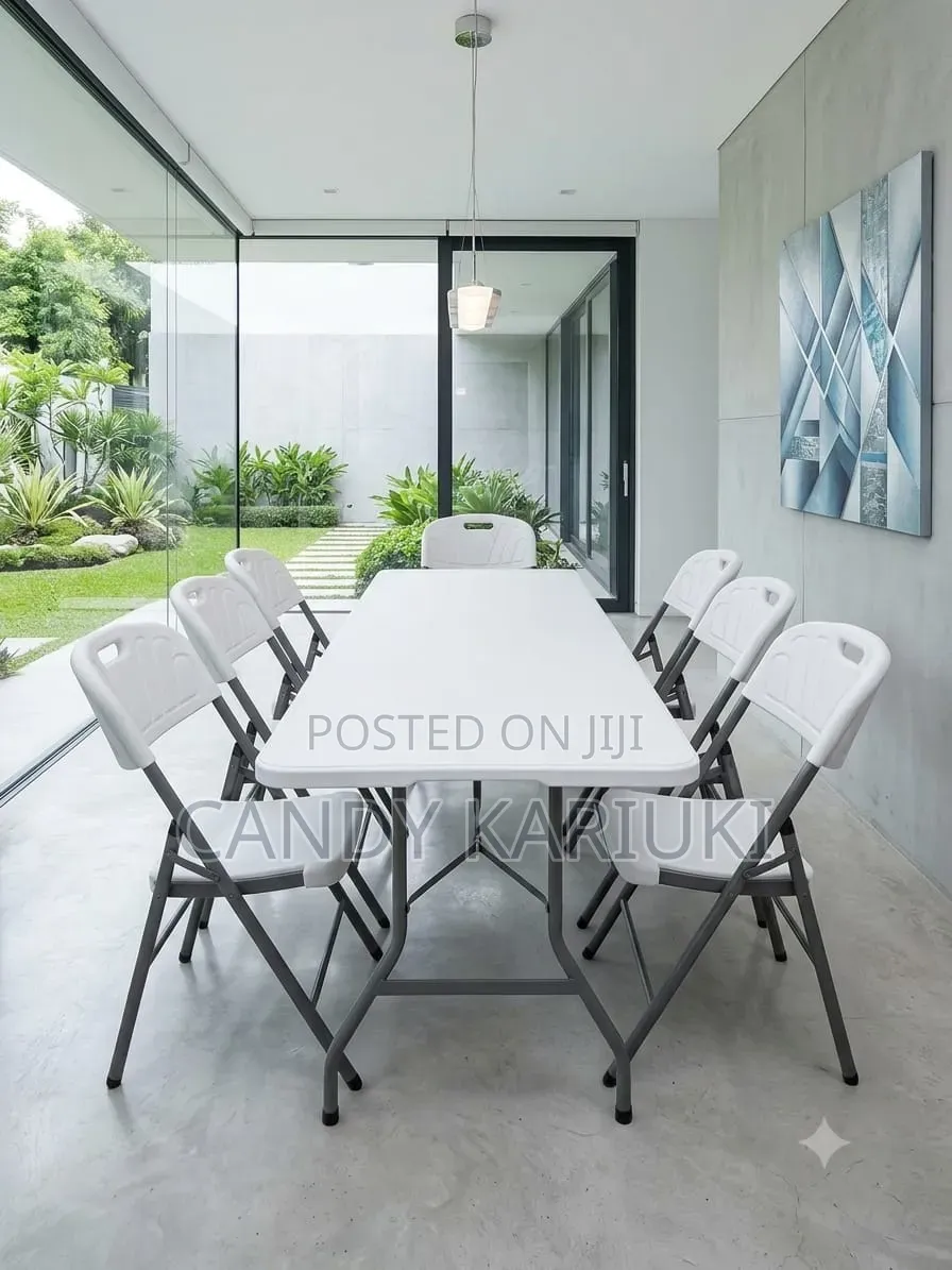 6 Seater Folding Table and Chair Set - Durable and Space Saving