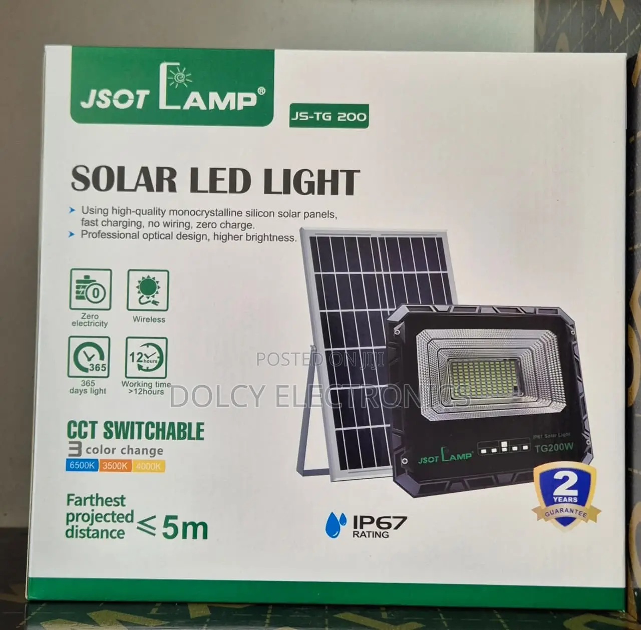Jsot Lamp 100w Solar Led Flood Light With Solar Panel