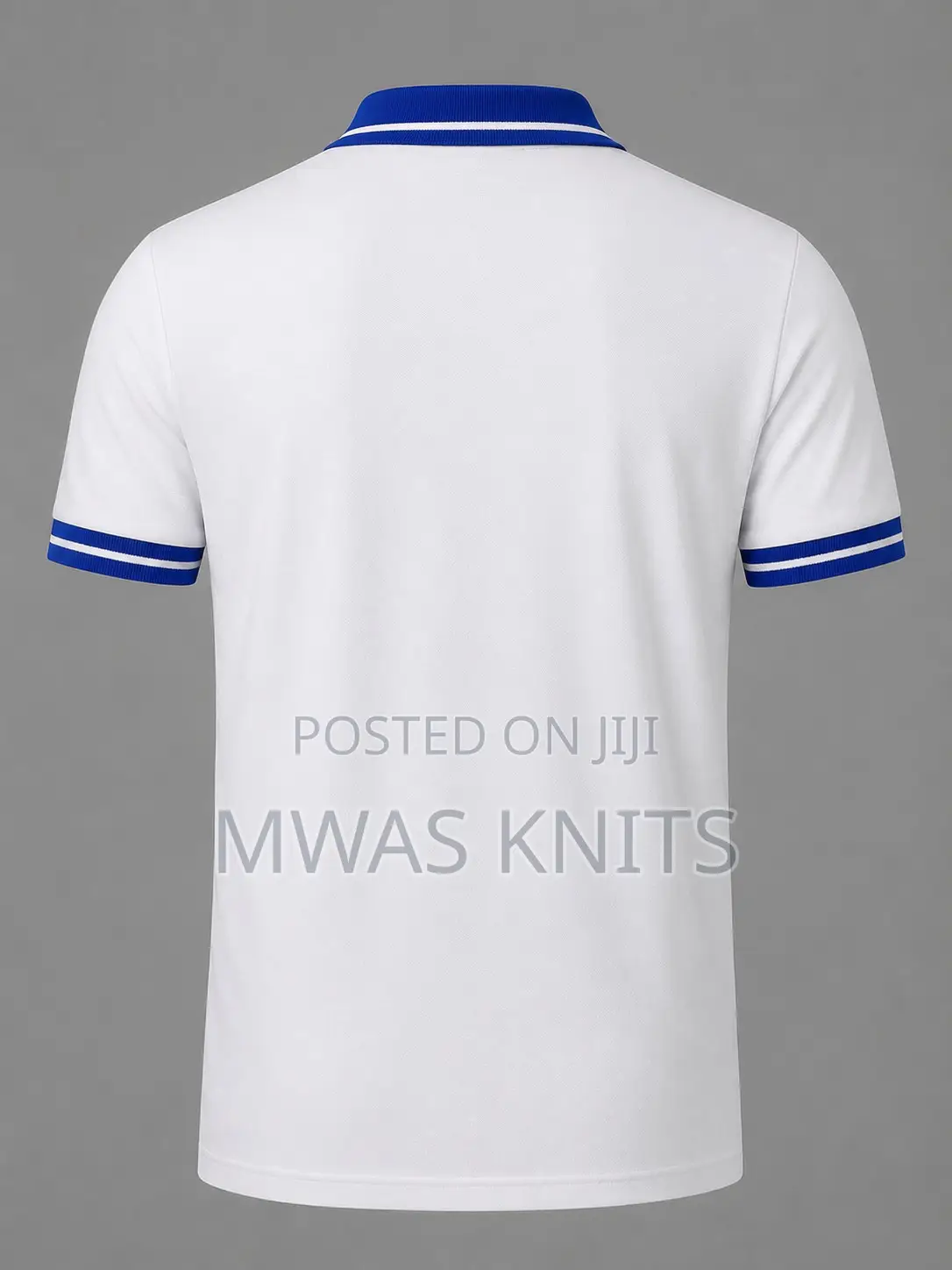 White Collar Royal Blue Polo T Shirt Fashion