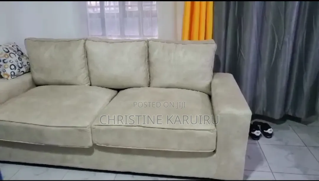 3seater Spring Cushion Couch Cream In Colour And In Perfect Condition.