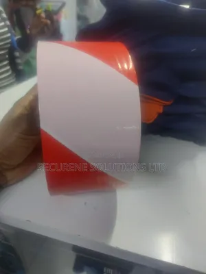500-Meter Roll of Non-Adhesive Red and White Barrier Tape