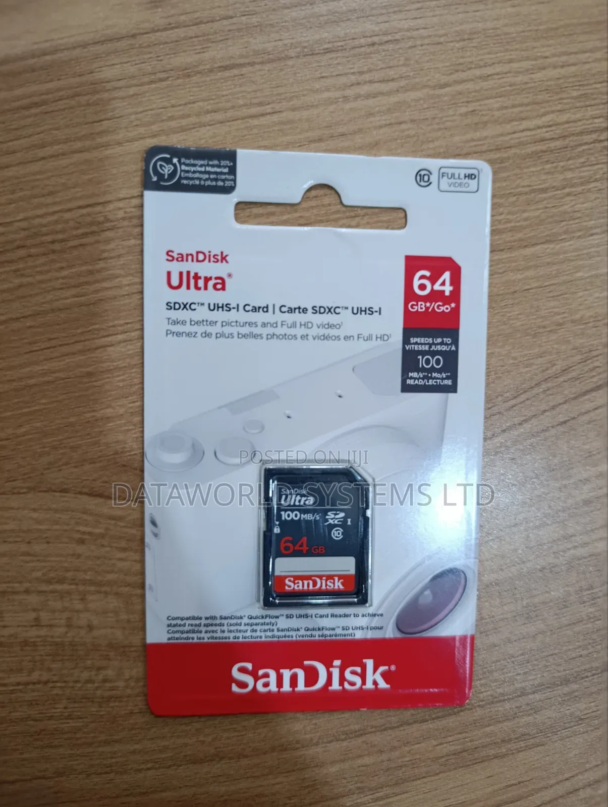 Sandisk Ultra 64gb SDXC Memory Card 100mb/S Sdsdunr-064g-Gn3in