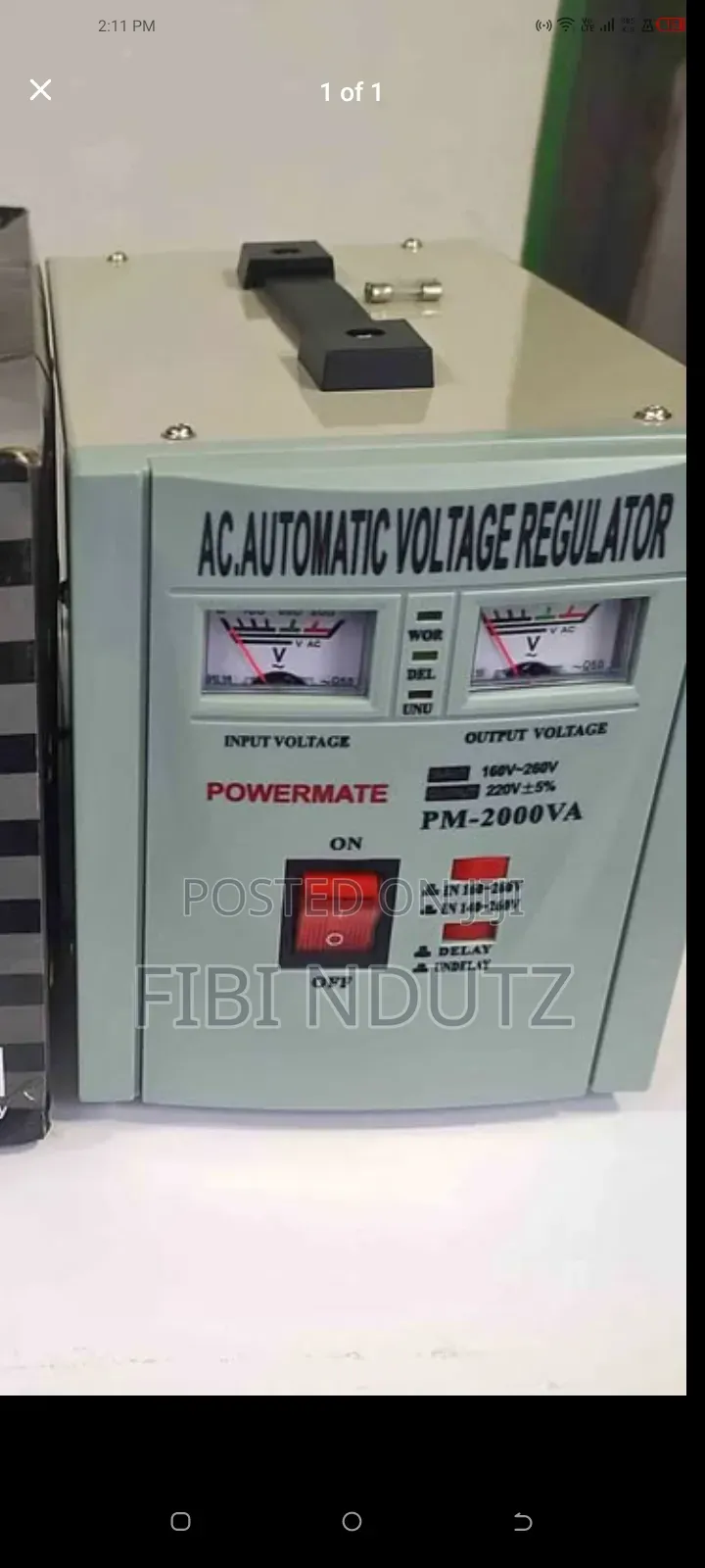 Premier Voltage Regulator of 2000va/Automatic Voltage Regulator