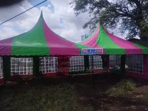 100 Seater Pyramid Tent- Safaricom Green/Pink