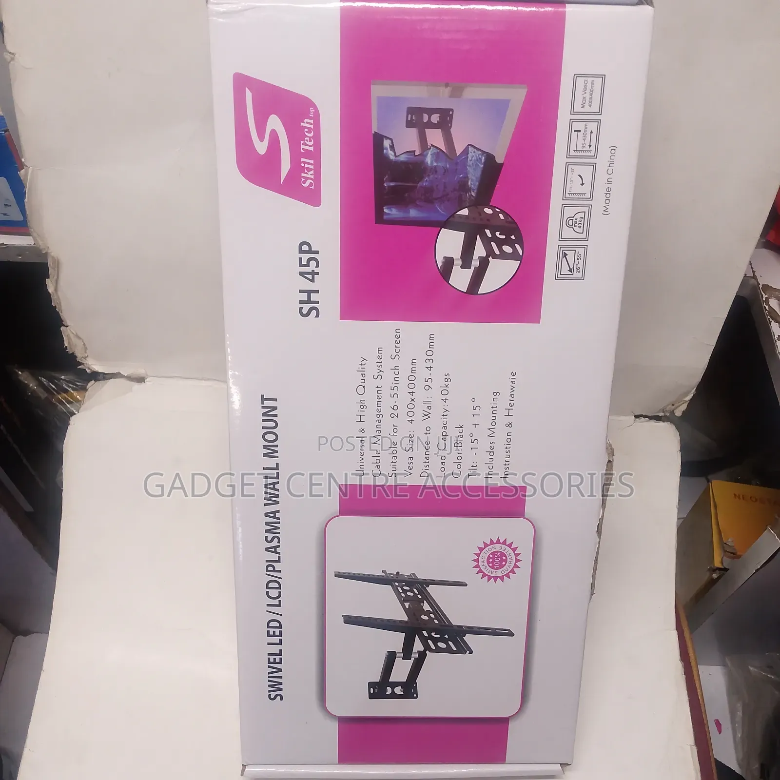 Sh 45p Single Arm Swivel Tv Wall Brackets 26"-55"