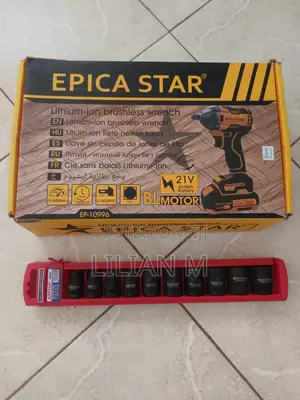 Impact Wrench Kit (Cordless) + Impact Socket Set(10)